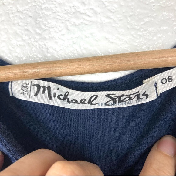 Michael Stars Silk Dress Sandwashed Sleeveless Muscle Tank Navy OS Fits All - Picture 13 of 16